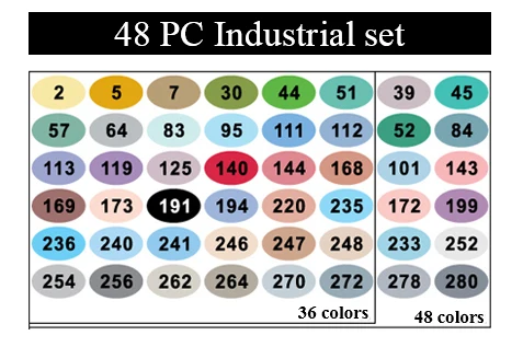 FINECOLOUR EF101 Студенческая профессиональная кисть для эскиза 160 цветов чернила на спиртовой основе с двойной головкой для рисования художественные Маркеры Ручка - Цвет: 48 Industrial set