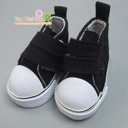 Color choosed 5cm Canvas Sneaker For 1/4 BJD Doll Mini Toy Shoes Bjd Shoes for Russian diy fabric Doll shoes 8