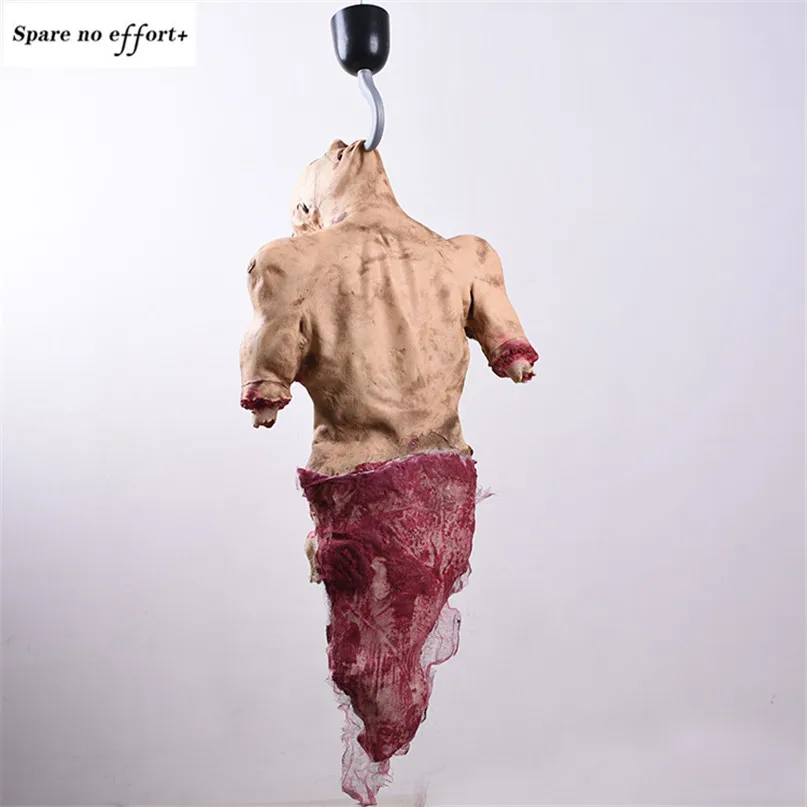 

Simulation Latex Pendant Halloween Horror Decorations Half of Men Bloody Corpse Home Office Ktv Bar Haunted House Escape Decor