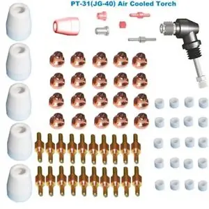 

free shipping 65 pcs PT31 plasma cutting torch CONSUMABLES as ESAB/L-TEC PT-31, JG-40 and WSD-LG40