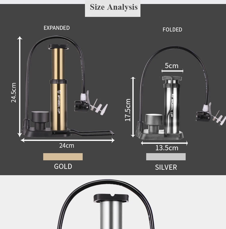 Золотой/Серебряный велосипедный воздушный насос mtb bomba Аксессуары для велосипеда надувной насос для велосипеда bisiklet fietspomp velo pompa bici Сверхлегкий велосипедный насос