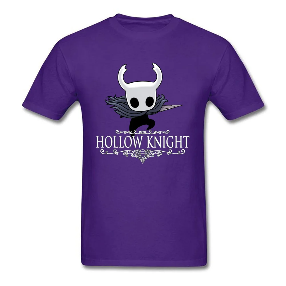 Hollow Knight 18603 O Neck Top T-shirts Summer Fall Tops T Shirt Short Sleeve Company 100% Cotton Summer Tops Tees Normal Men Hollow Knight 18603 purple