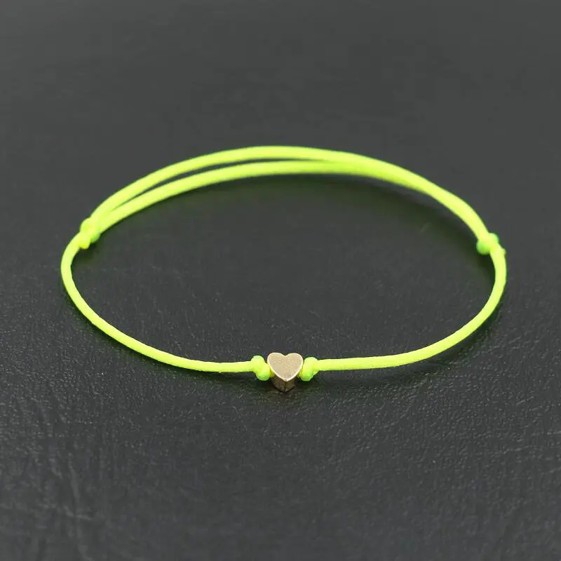 BPPCCR Handmade Stainless Steel Love Heart Shape Charm Bracelet Thin ...
