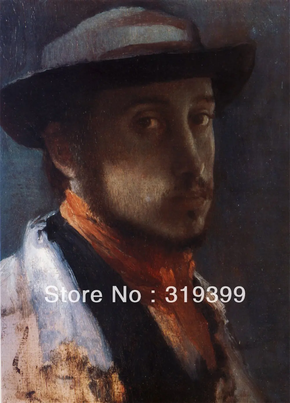 

Oil Painting Reproduction on Linen Canvas,Self Portrait in a Soft Hat by edgar degas,Free DHL Shipping,100% handmade