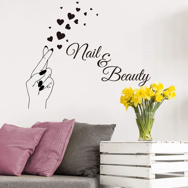 Personalized Name Nail Salon Wall Decal Custom Shop Names Nails Wall  Sticker Manicure Salon - My Online Collection Store at Rs 1785.31,  Bengaluru | ID: 2851552638333