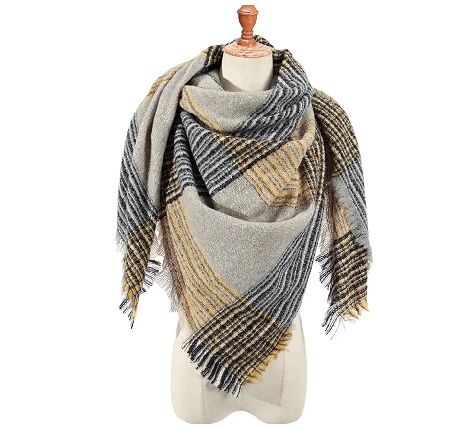 Evrfelan зимний кашемировый шарф женский шарф плед одеяло дизайнер Женская треугольная Пашмина шали и шарфы