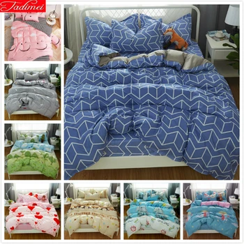 

Blue Grey Duvet Cover Bedding Set Double Queen King Size Adult Big Bedspreads Soft Skin Cotton Bed Linen 180x220 200x230 220x240