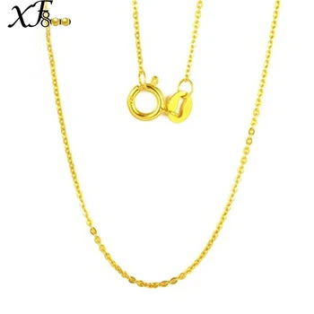 

XF800 Genuine 18k Gold Necklace Fine Jewlery Real Au750 White Yellow Gold Chain Wedding Party Gift Romantic For women Girl D206