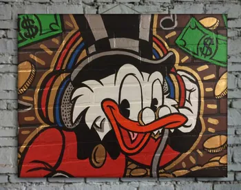 

Free shipping hand painted Mike Uncle& popular's artworks on canvas for living room of bedroom unframed x-024