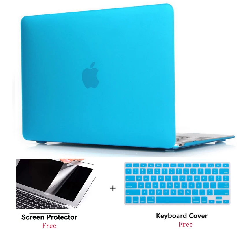 

2019 New Matte Laptop Case+Screen Protector (Gift)+Keyboard Cover (Gift) For Macbook Pro Retina Air Touch Bar 11 12 13 15 inch