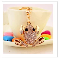 Fashionable Accessory Key Ring Shiny Rhinestone Decoration Fish Shape Pendant Keychain Glitter Phone Car Wallet Bag Keychain