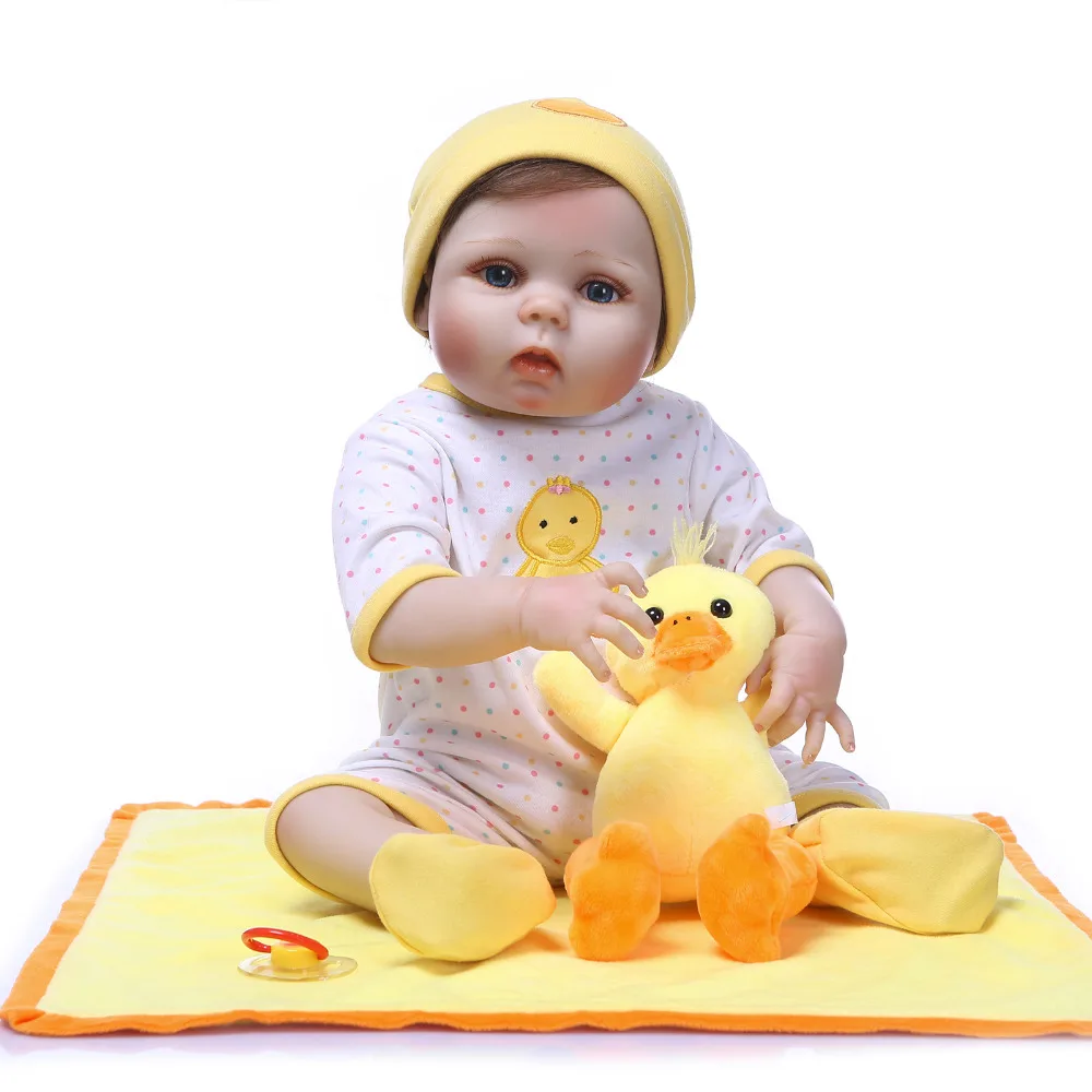 Nicery 22 дюйма 55 см Bebe Reborn Doll Жесткий Силиконовый мальчик девочка игрушка Baby подарок