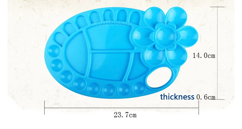 4 шт./компл. Многофункциональный Chirdren Живопись Палитра цветы Пластик легко моющиеся акварель Книги по искусству пропилена принадлежности