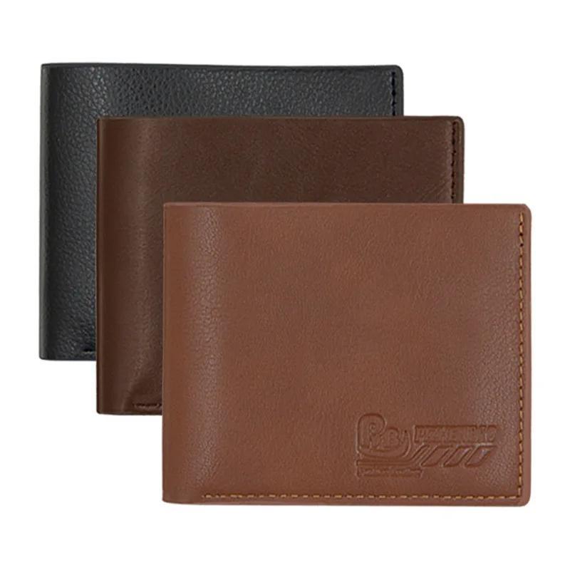 

Hot men's wallet Short trend casual simple wallet solid color large capacity PU change wallets