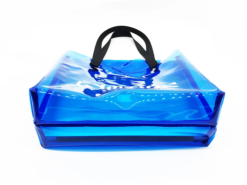 Прозрачная вместительная сумка ПВХ винил хозяйственная сумка рекламная сумка доступна на заказ