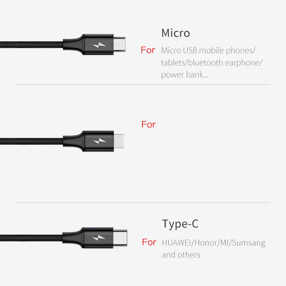 3 в 1 2 в 1 usb зарядный кабель для Iphone Apple Универсальный Мульти Usb кабель Кабо Для lenovo sony Google Pixel 4 3 Xiaomi Mi 9 Pro