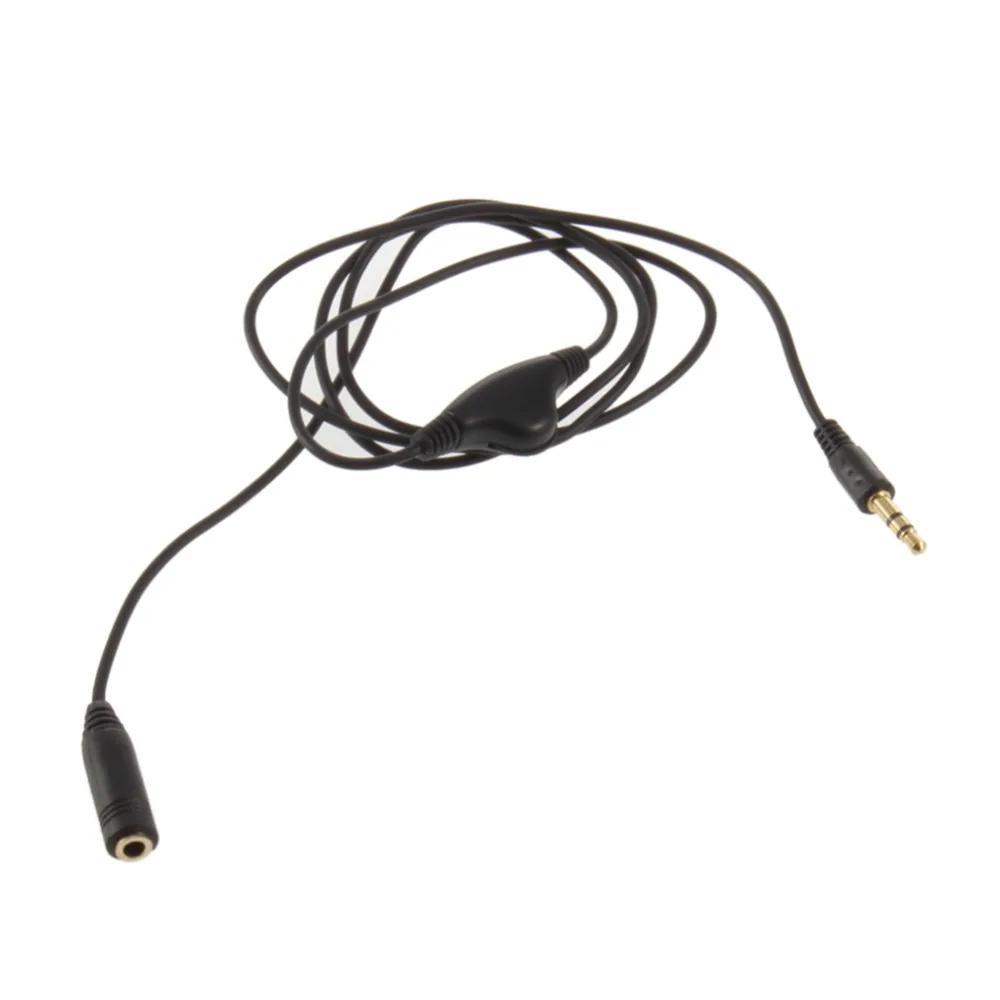 

3.5mm M/F 1M Audio Extension Stereo Headphone Cord Cable with Volume Control Drop Shipping