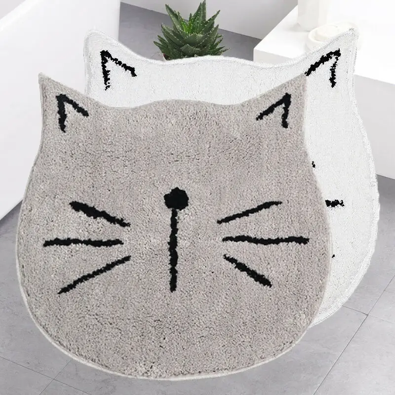 New arrival cute Cotton Plush Cat Living Room Bedroom Floor Mat Cover Carpet Floor Anti-Skid Shaggy Area Rug Area Fluffy Rug