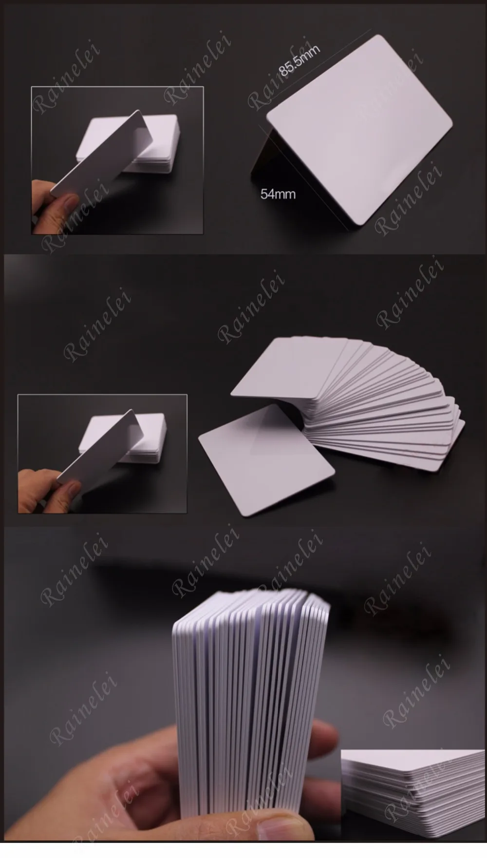 100PCS  Printable Blank Inkjet PVC ID Cards Without Chip For Canon Epson Printer P50 A50 T50 T60 R390 L800 L805