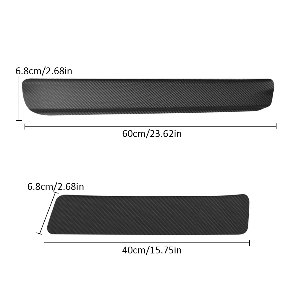Порог двери автомобиля из углеродного волокна наклейка 4D двери автомобиля устойчивый к царапинам бар анти-удар пленка защитная накладка порог бар