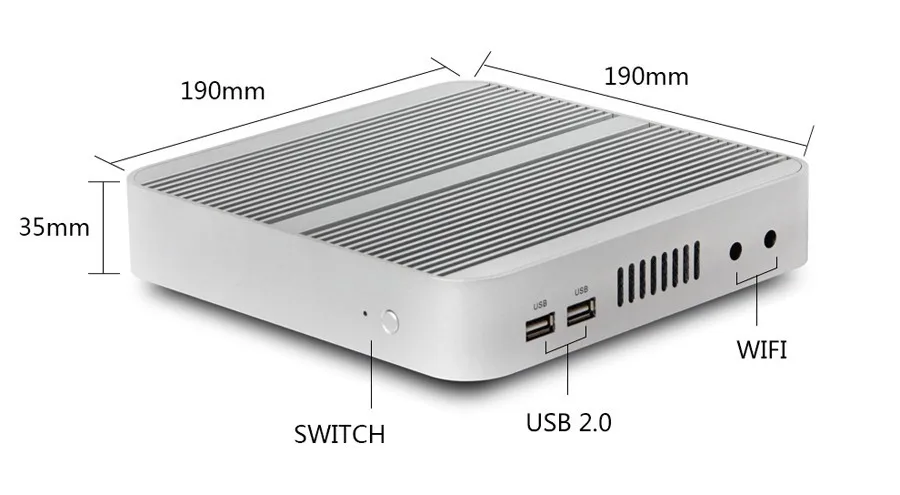HTPC Core i3 5005u i5 4200u Dual Core маленький компьютер HDMI VGA 4 * USB3.0 LAN ТВ Box Мини бизнес desktop Win 10 графических nc240