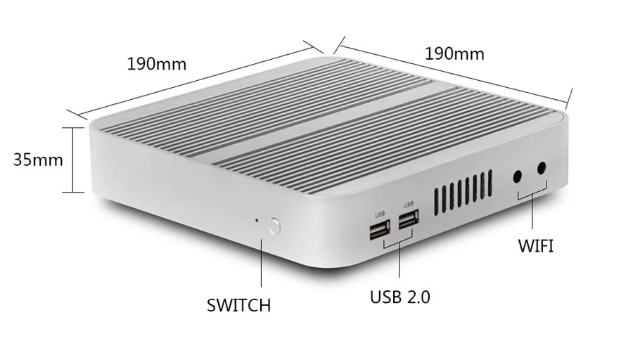 Без вентилятора Мини-ПК i3 7100u kaby Lake Core i5 7200u HDMI Intel Core i3 i5 MiniPC 4 К HTPC Intel HD графика 620 Desktop Win10 nc240