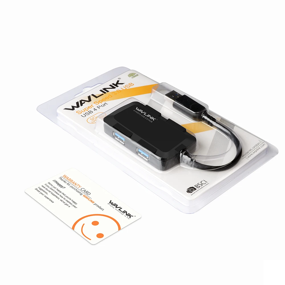 Wavlink высокоскоростной usb концентратор 3 0 4 порта портативный док станция для
