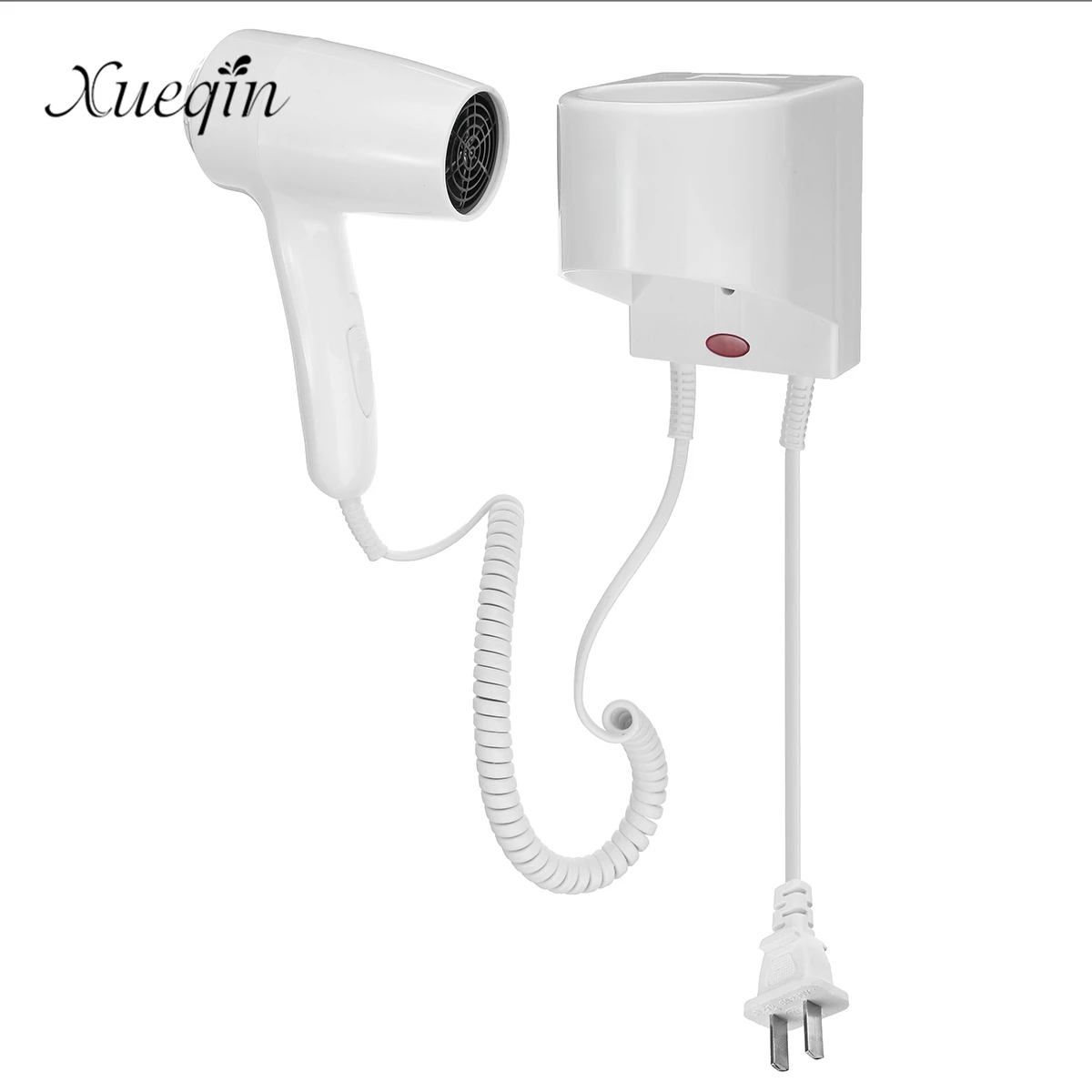 

Xueqin 220V 1200W Hair Dryer Blower Hotel Home Bathroom Wall Mounted Drier EU Plug Electric Blower for Hotel or Household
