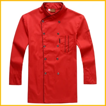 

new Long sleeved autumn hotel chef uniform chef jacket wear double breasted chef clothing