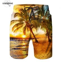 Пальмы летние пляжные шорты мужские Новая мода хип хоп Уличная 3D спортивные штаны мужская одежда на каждый день свободные мужские шорты