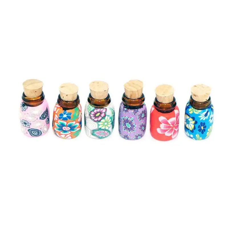 

0.5ml Diy Colorful Essential Oil Perfume Bottle Pendant Vials With Wood Cork Stopper Essential Oil Perfume Bottle MNP9822