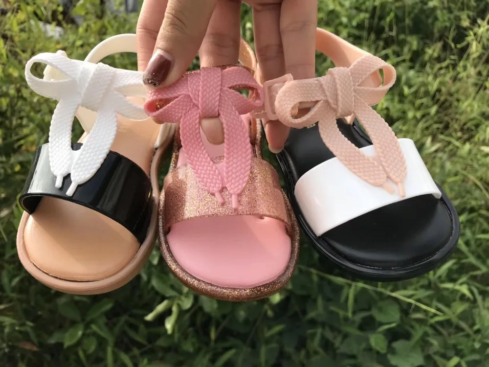 Новые мини сандалии melissa, детская мультяшная обувь, 3 цвета, для девочек и мальчиков, Повседневная Милая пляжная обувь, детские сандалии, мягкие, Zapato