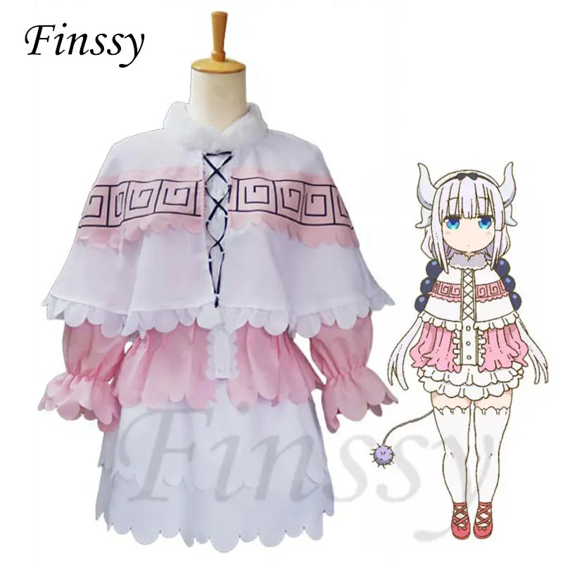 

Miss Kobayashi's Dragon Maid Kanna Kamui Cosplay Costume for Women Halloween Kobayashi san Chi no Maid Uniforms Lolita Dress