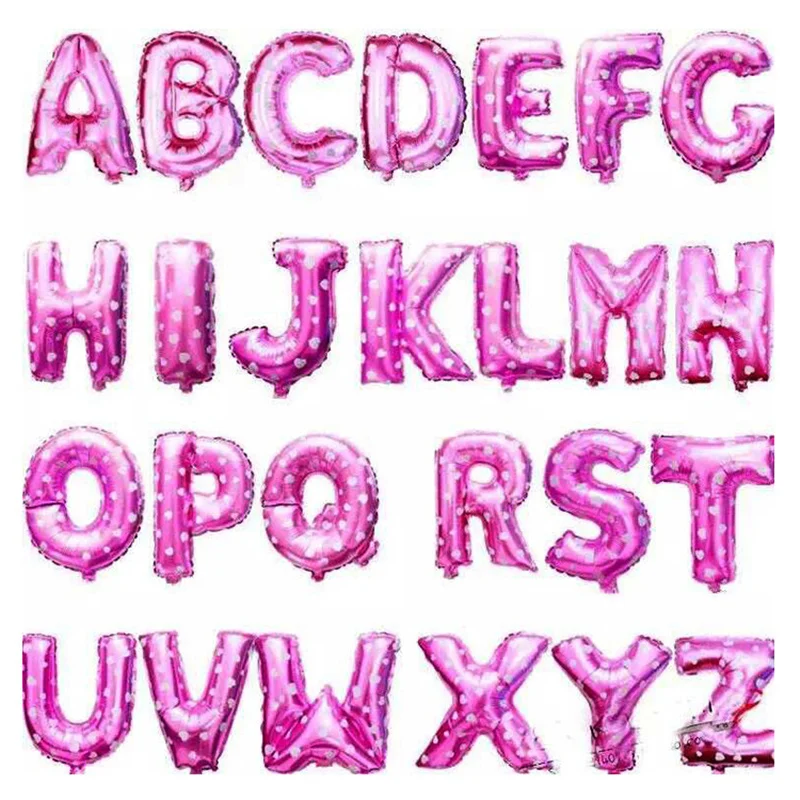 16 inch Pink Letter Balloons Party Supplies Baby Shower Girl Foil