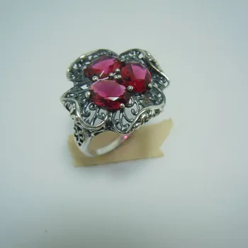 

Free shipping DIY customizable British fashion in Europe and America strange flower shape index finger ring