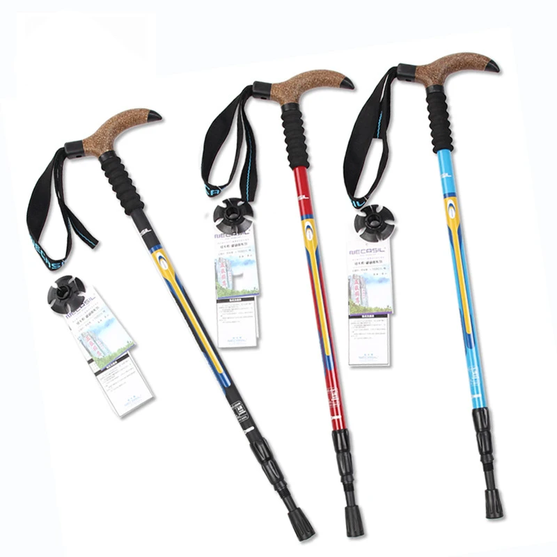 Latest Arrival Camping Hiking Super Light Carbon Fiber Walking Stick CANE Telescopic Hiking