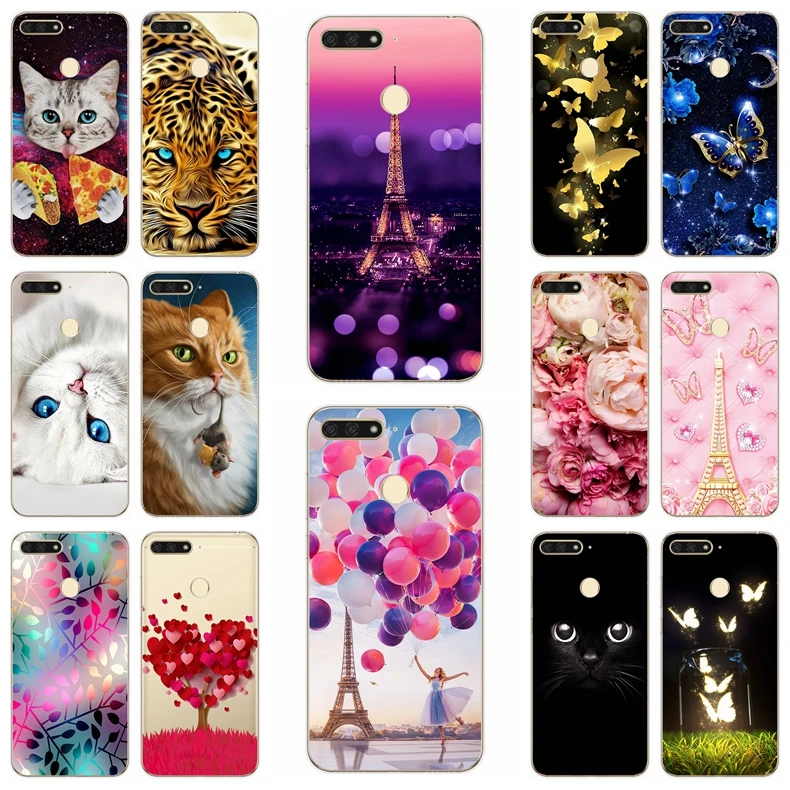 

Silicone Cover For Huawei Honor 7A pro Case 5.7' Printing Pattern Cute Cases for Huawei Honor 7 A Honor7A pro 7Apro Fundas Coque