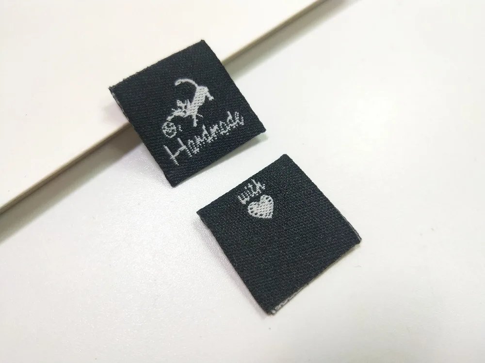 Sloobao hand made labels DIY woven main label embroidered for garment clothes clothing bags shoes hats tag accessories washable