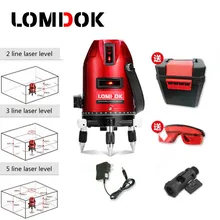 OK 2 линии 5 линий лазерный уровень с литиевой батареей штатив чемодан 635nm вертикальный горизонтальный самонивелирующийся крест лазерный уровень