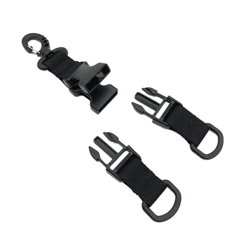 Outdoor Multi Tool Backpack Carabiner Belt Clip D Type 360 Degree