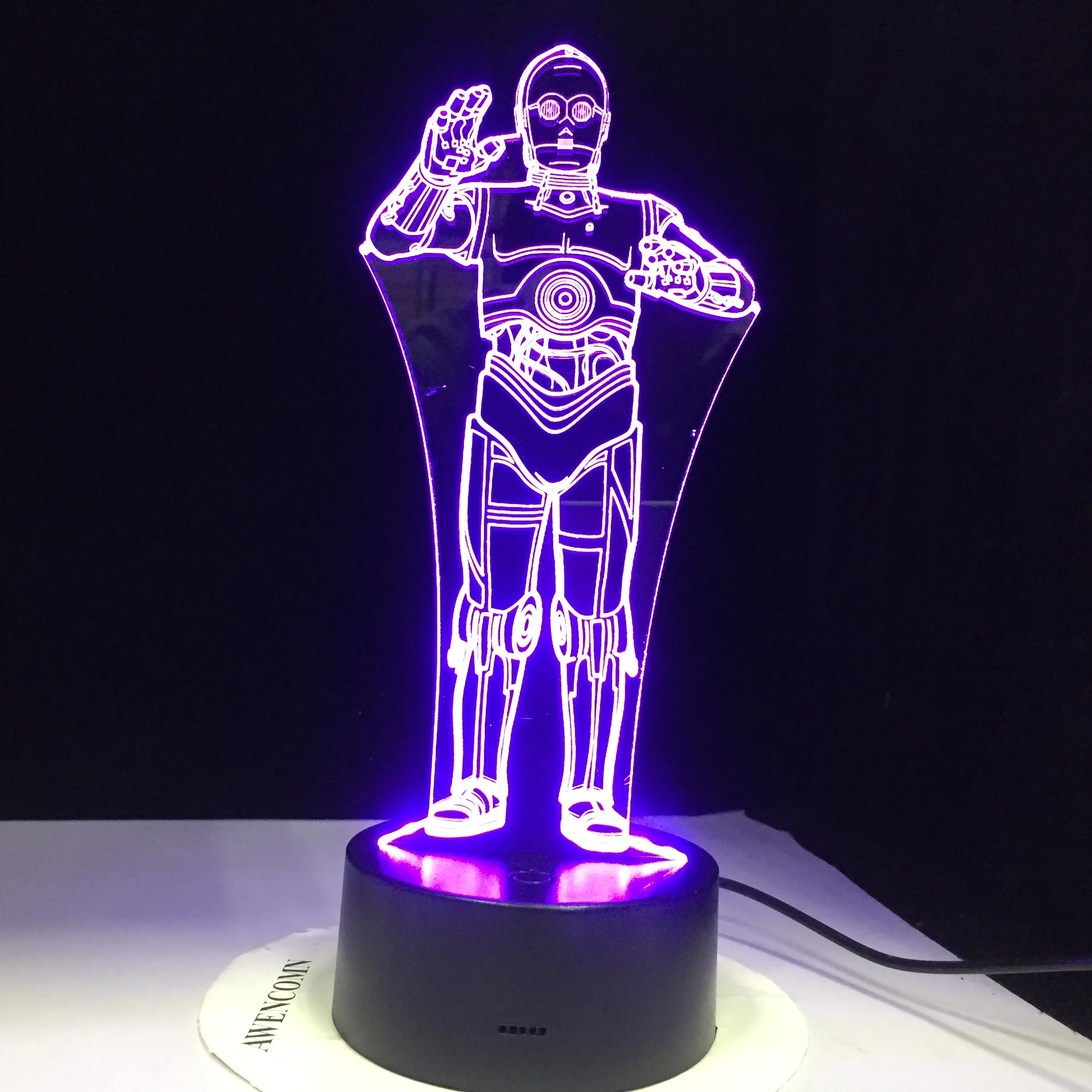 Штурмовика из мультфильма Звездные войны: R2 D2 робот войны 3D светодиодный