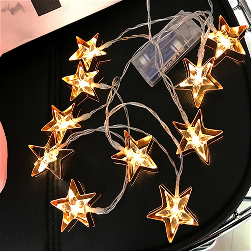 LFH1.65m Star Style 10LED String Night Lights Battery Indoor Christmas