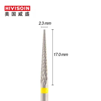 

Cross cut super fine (0103.023)- ISO110 -Tungsten Carbide Burs - HIVISOIN Carbide Nail Drill Bit&Dental Burs