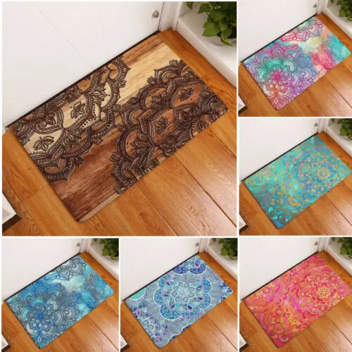 NEW Non-slip Door Floor Rug Mat Doormat Bath Bedroom Hallway Carpet Family Decor Rug Print Vintage Mat