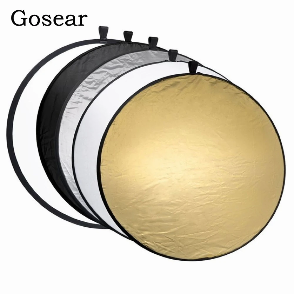 

Gosear 5 in 1 60cm Collapsible Round Camera Lighting Photo Disc Reflector Diffuser Carrying Case Photography Equipment Kit