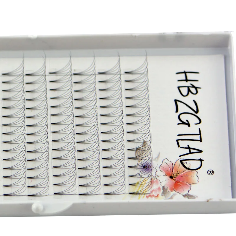 HBZGTLAD NEW 0.05/0.07/0.10 C/D curl 4D volume eyelash extensions Short Stem synthetic hair russian lashes pre-made fans | Красота и
