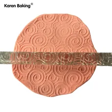 Для украшения торта спираль Скалка десен паста пресс-формы из сахара тиснением- A252