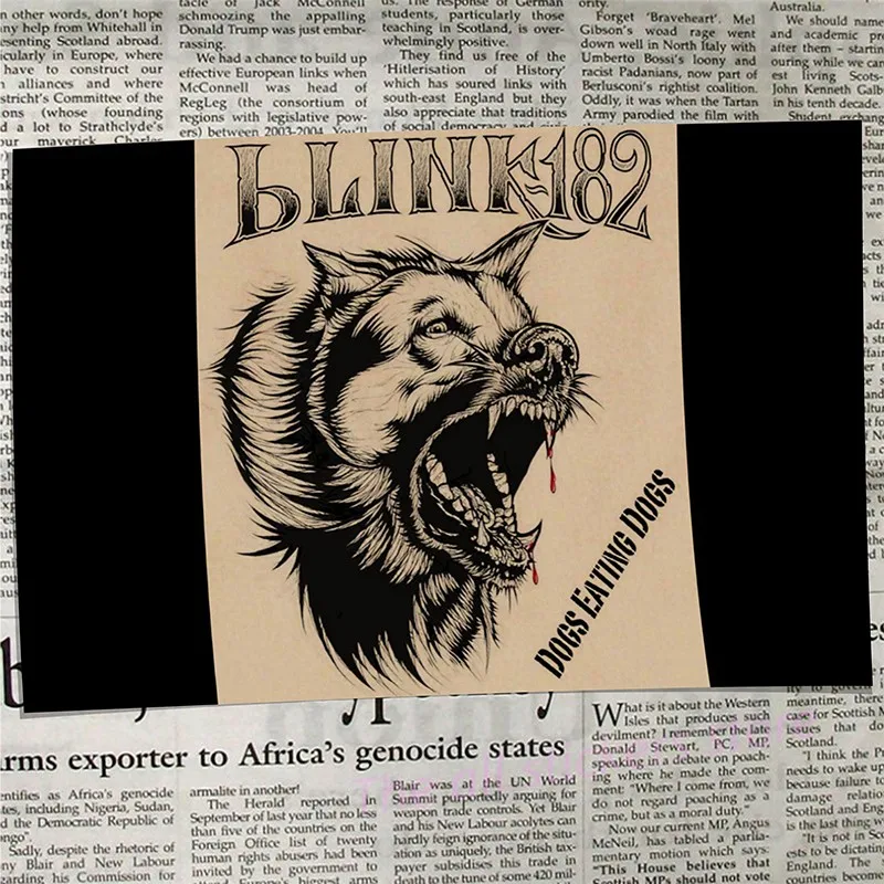 Blink 182, винтажная Ретро рок-группа, музыкальная гитара, матовая крафт-бумага, античный плакат, настенная наклейка, домашний декор/6009