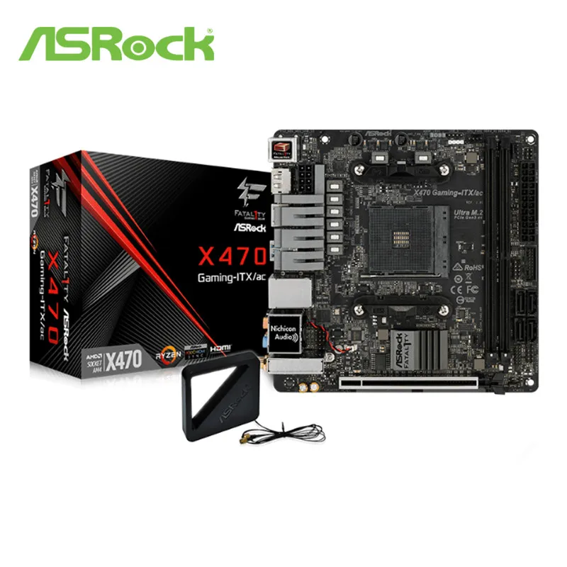 Новая оригинальная материнская плата ASROCK X470 GAMING ITX/AC настольная мини игровая