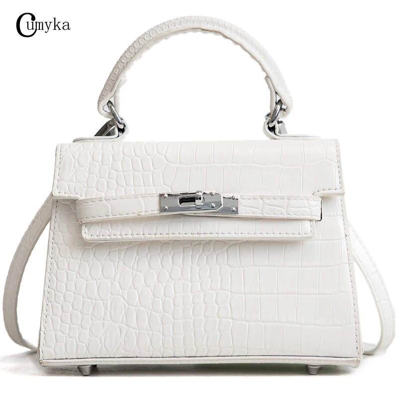 

CUMYKA Fashion Leather Shoulder Bag Mini Women Crocodile Crossbody Bags Small Lady Handbag Messenger New Luxury Brand Bag